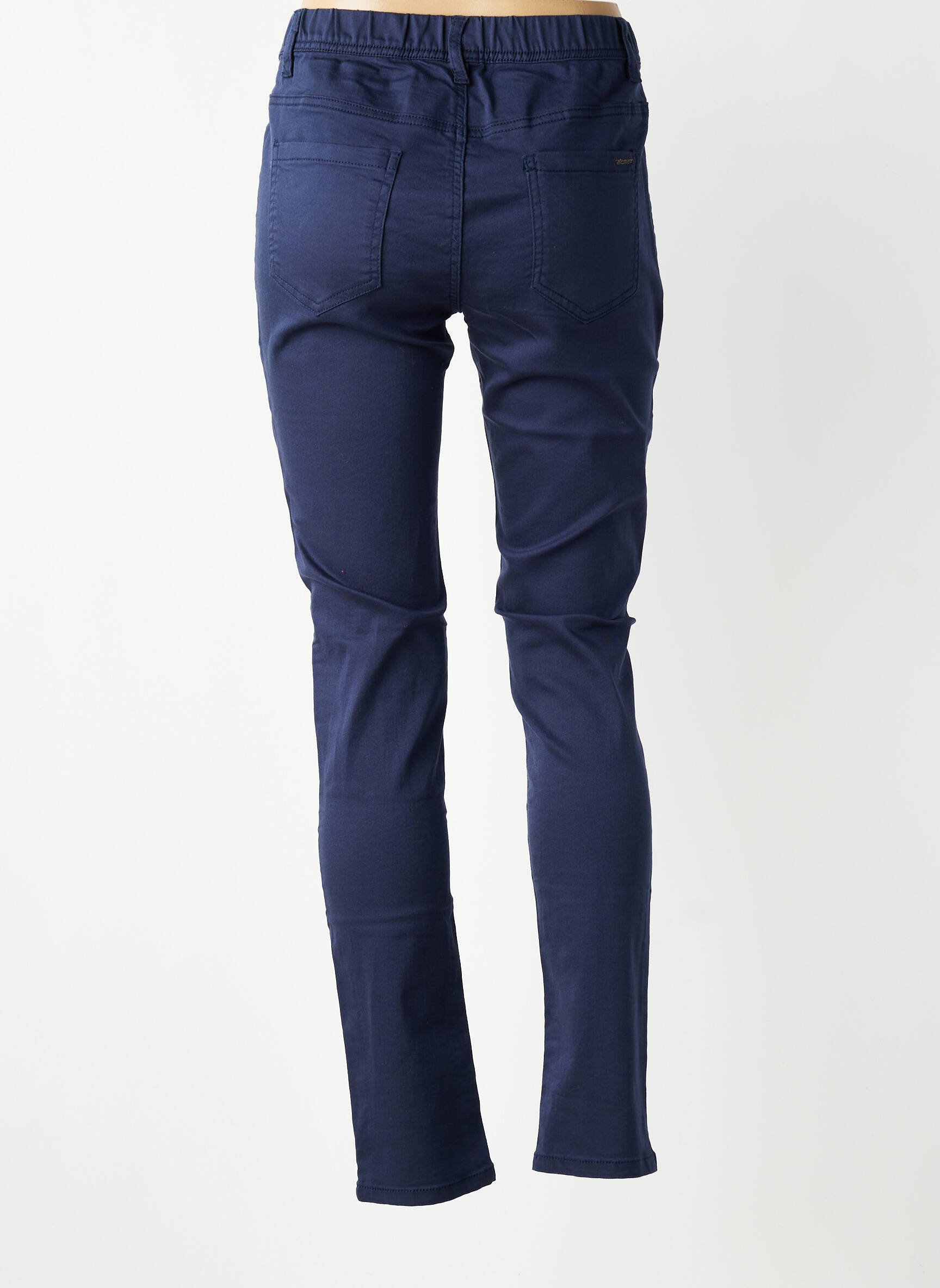Pantalon slim taille élastique taille normale bleu S.QUISE femme