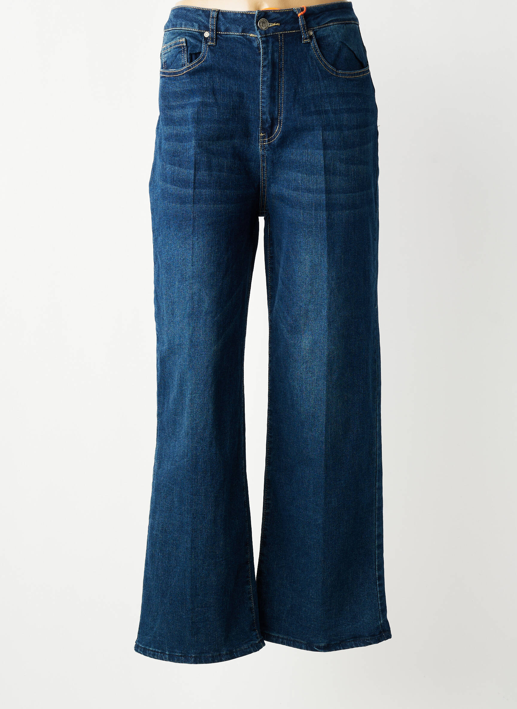 Jeans coupe droite stretch taille normale bleu NAIIF femme