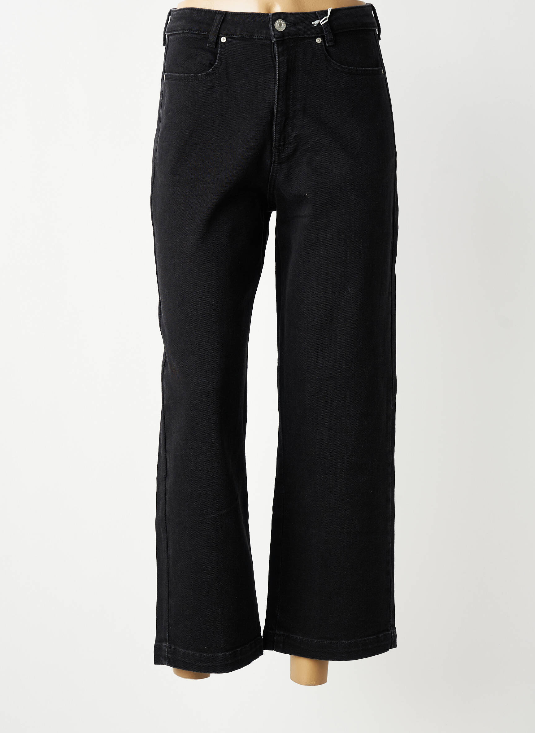 Jeans coupe large stretch taille normale noir KANOPE femme
