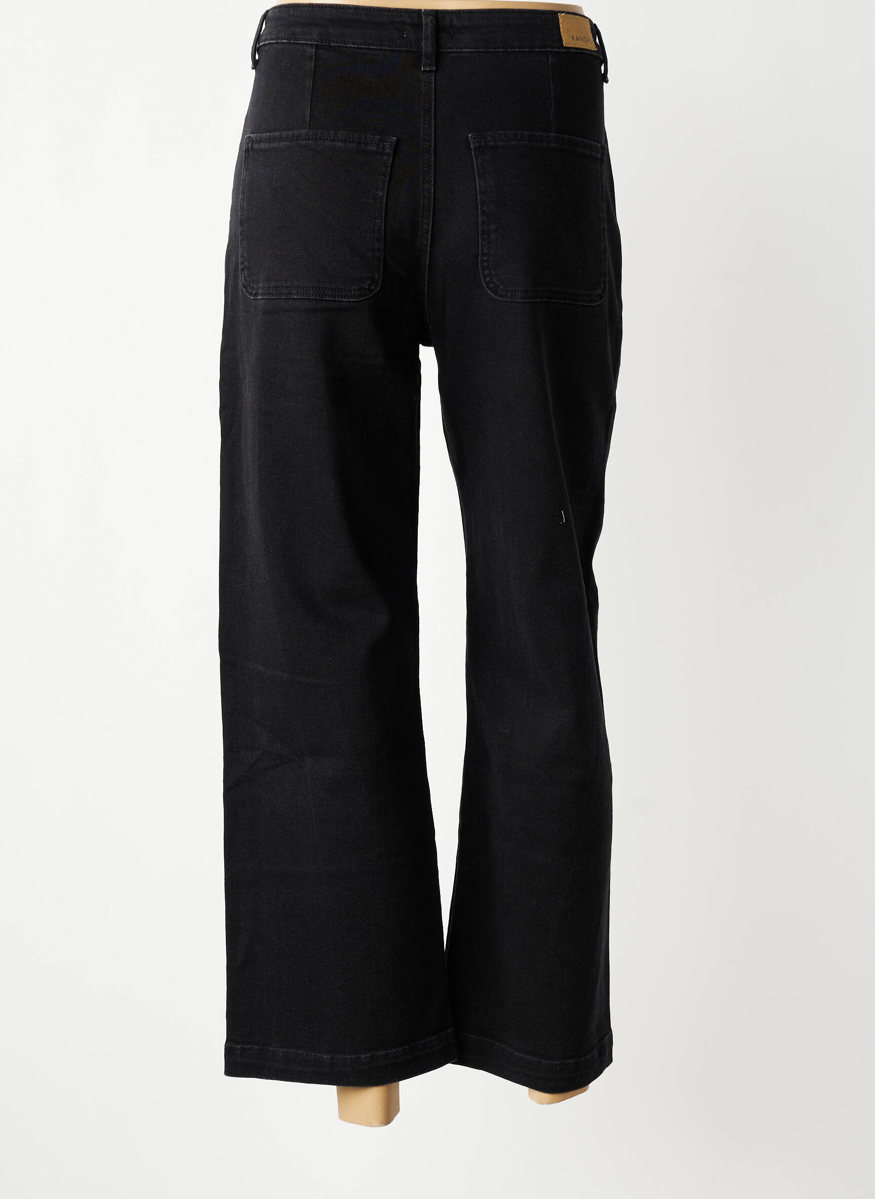Jeans coupe large stretch taille normale noir KANOPE femme