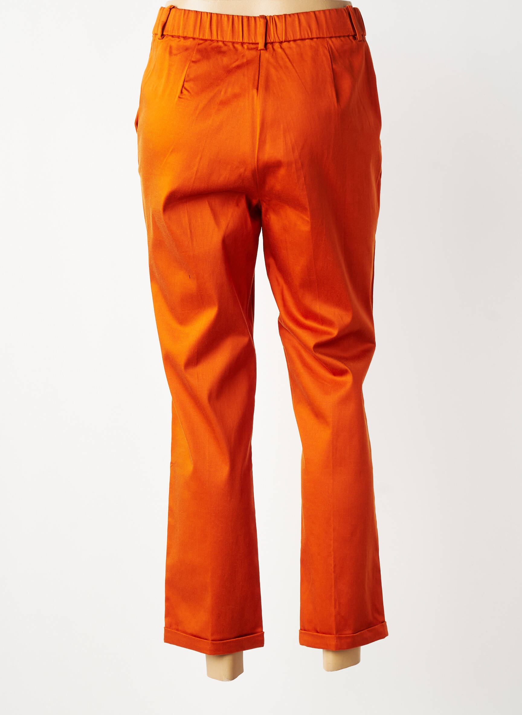 Pantalon 7/8 taille élastique taille normale orange SURKANA femme