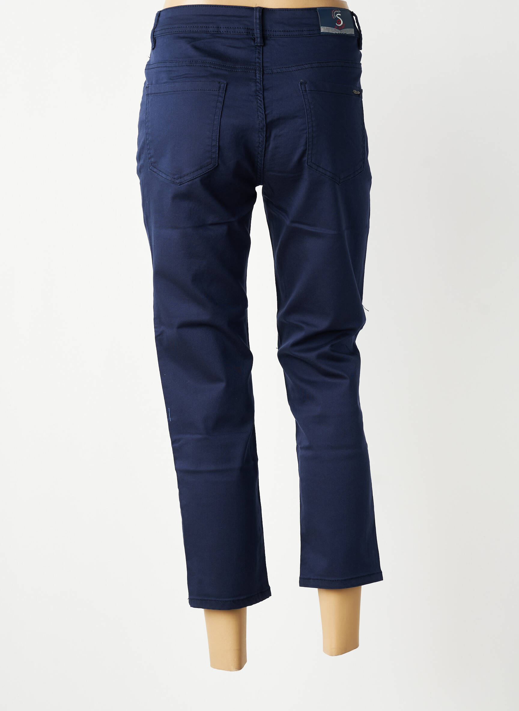 Pantacourt stretch taille normale bleu S.QUISE femme