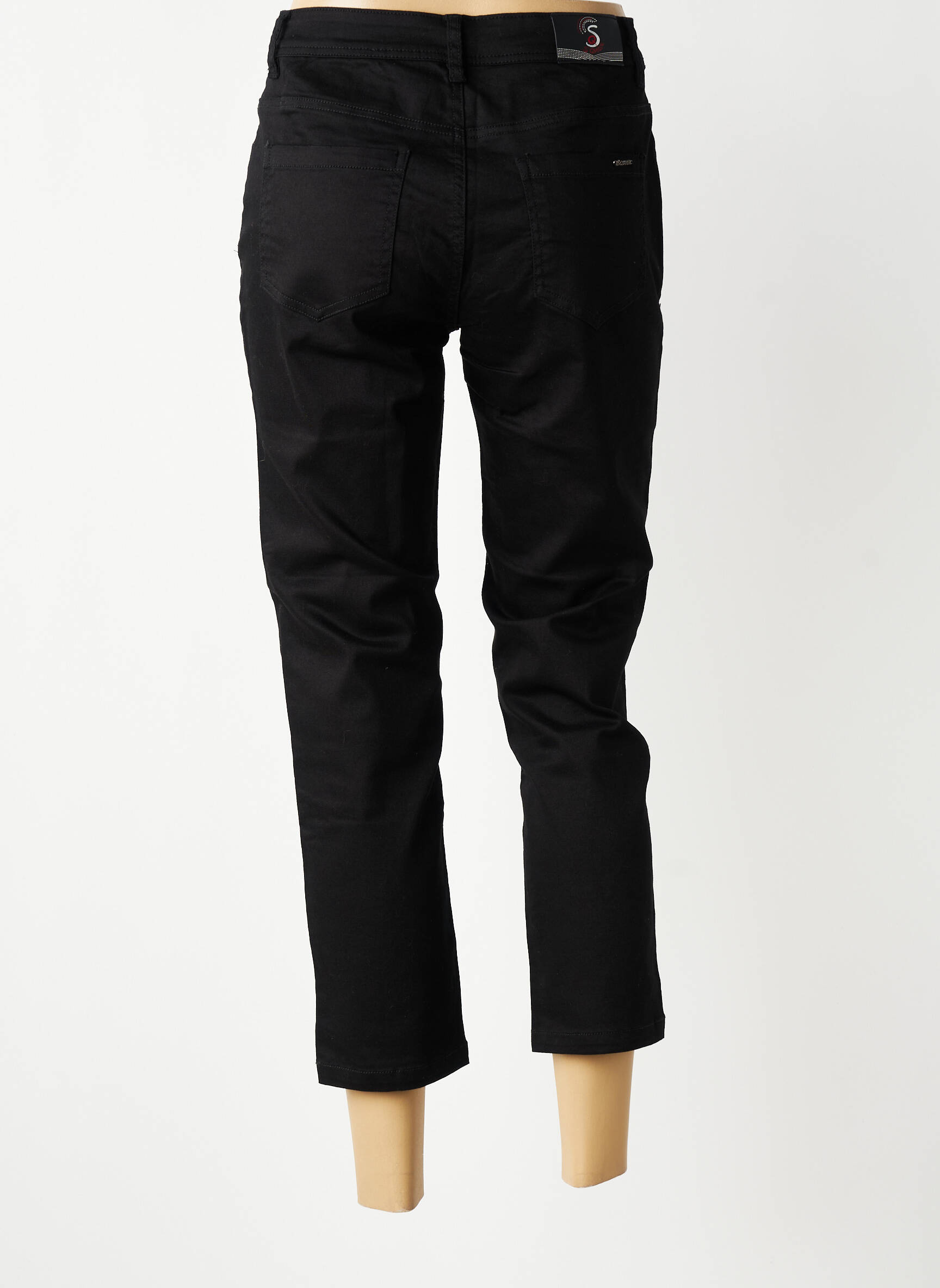 Pantacourt stretch taille normale noir S.QUISE femme