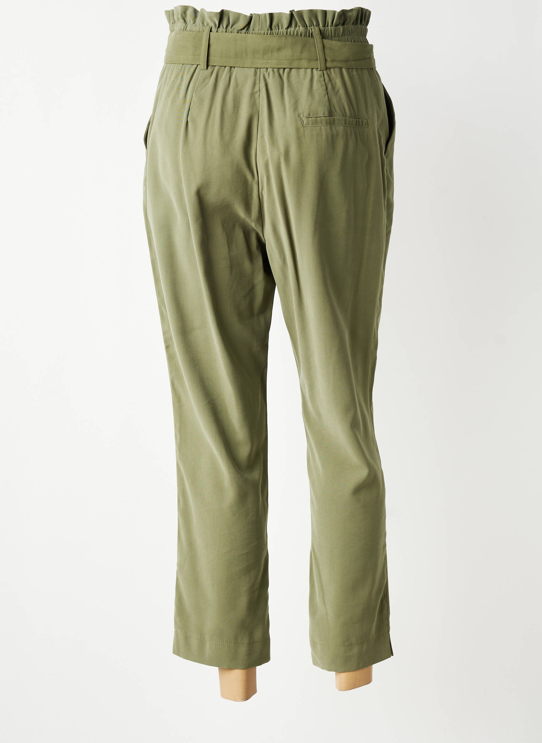 Pantalon 7/8 taille élastique taille normale vert SOFTY femme