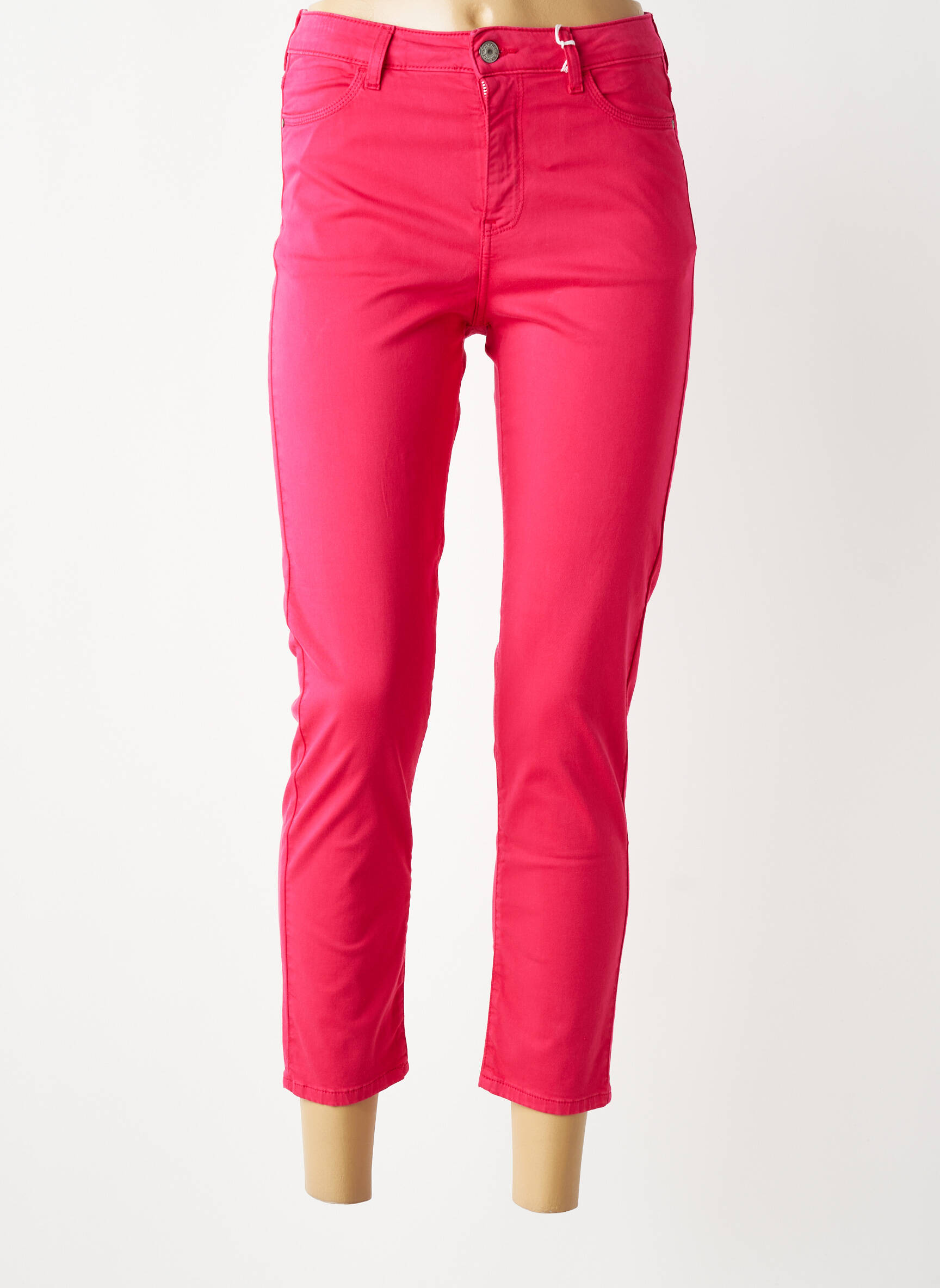 Pantalon 7/8 stretch taille normale rose KANOPE femme