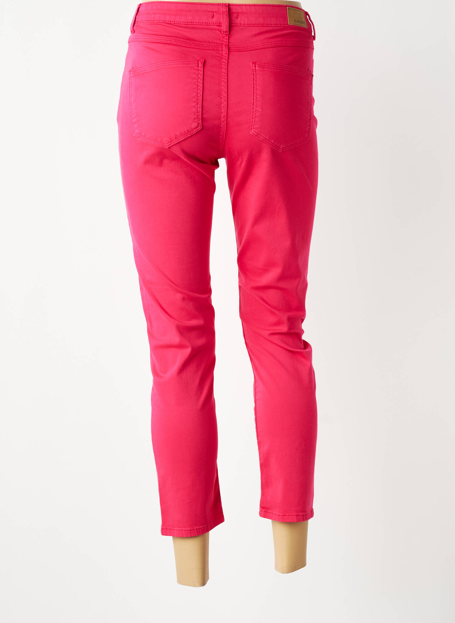 Pantalon 7/8 stretch taille normale rose KANOPE femme