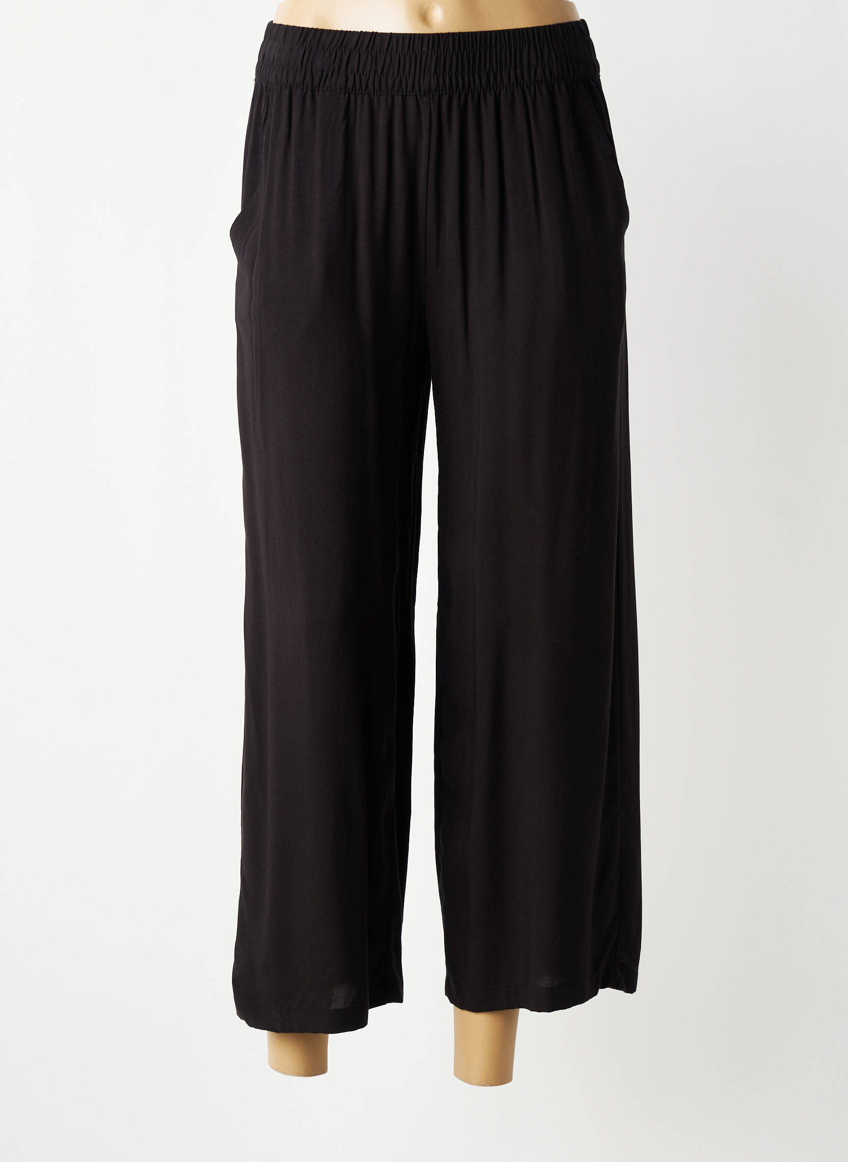 Pantalon 7/8 taille élastique taille normale noir B.YOUNG femme