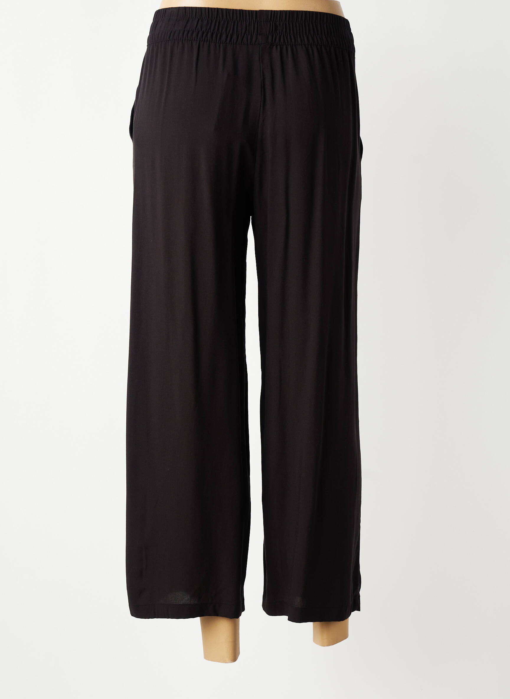 Pantalon 7/8 taille élastique taille normale noir B.YOUNG femme