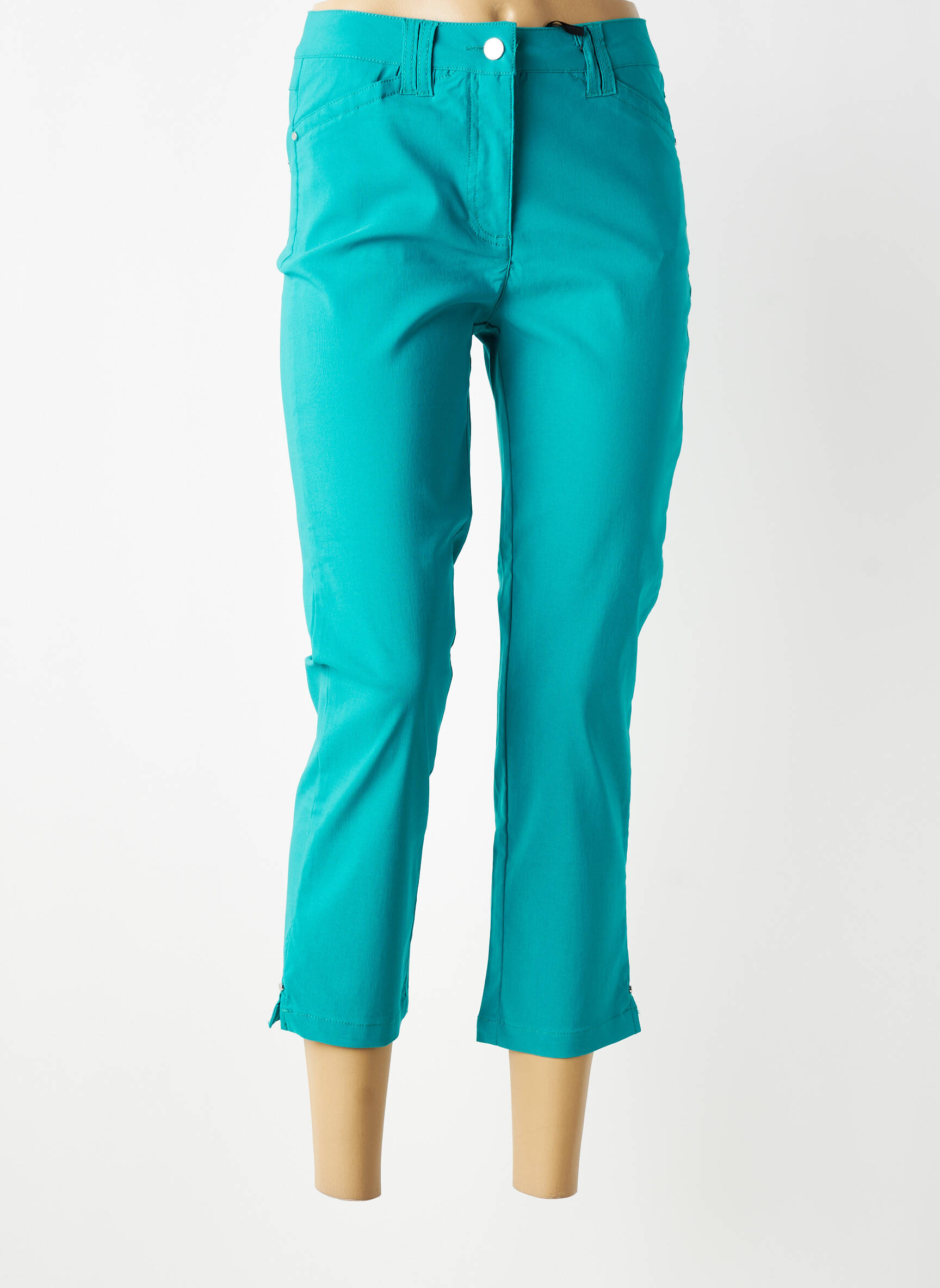 Pantacourt stretch taille normale bleu JULIE GUERLANDE femme