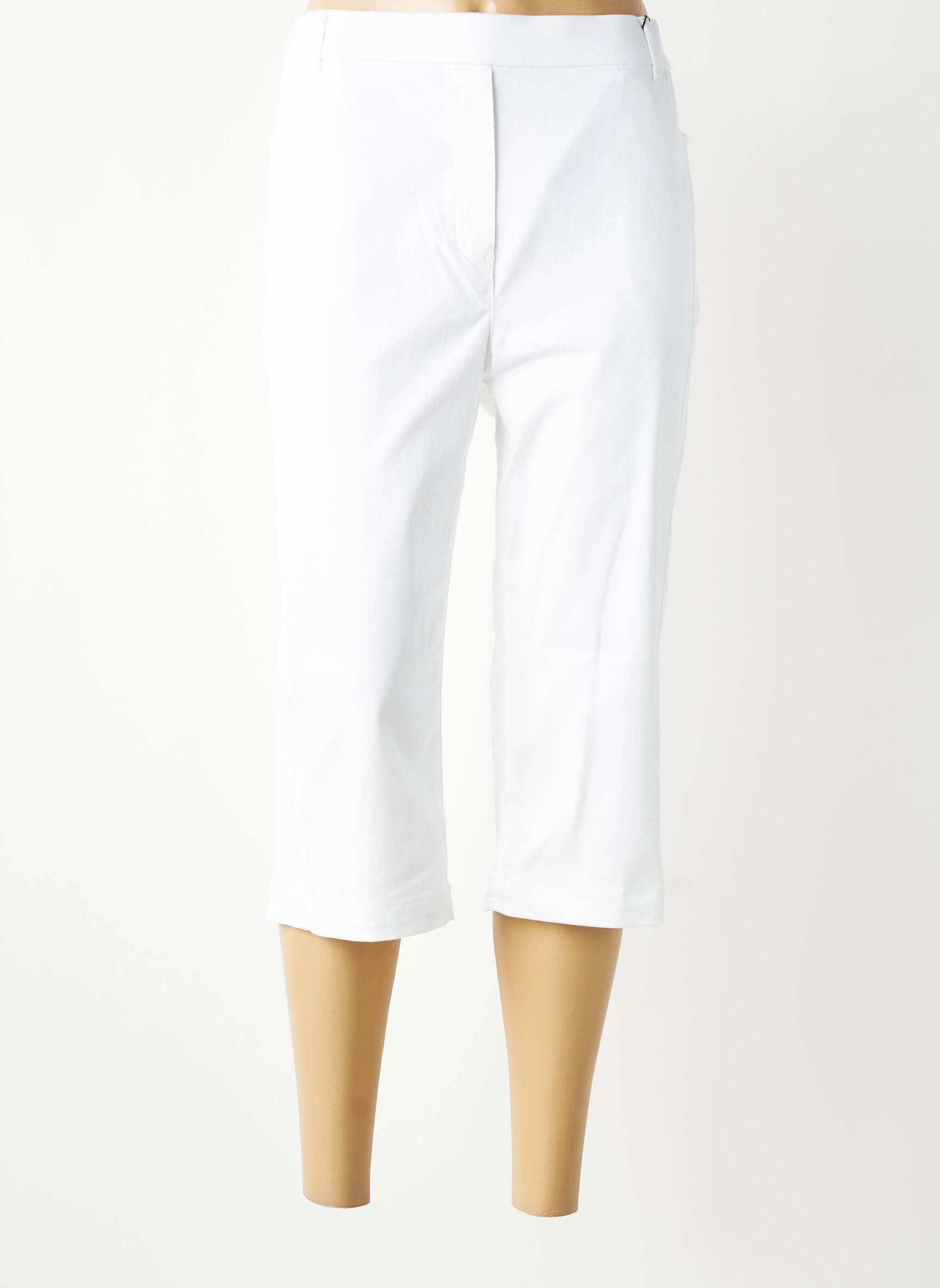 Pantacourt stretch taille normale blanc BRANDTEX femme