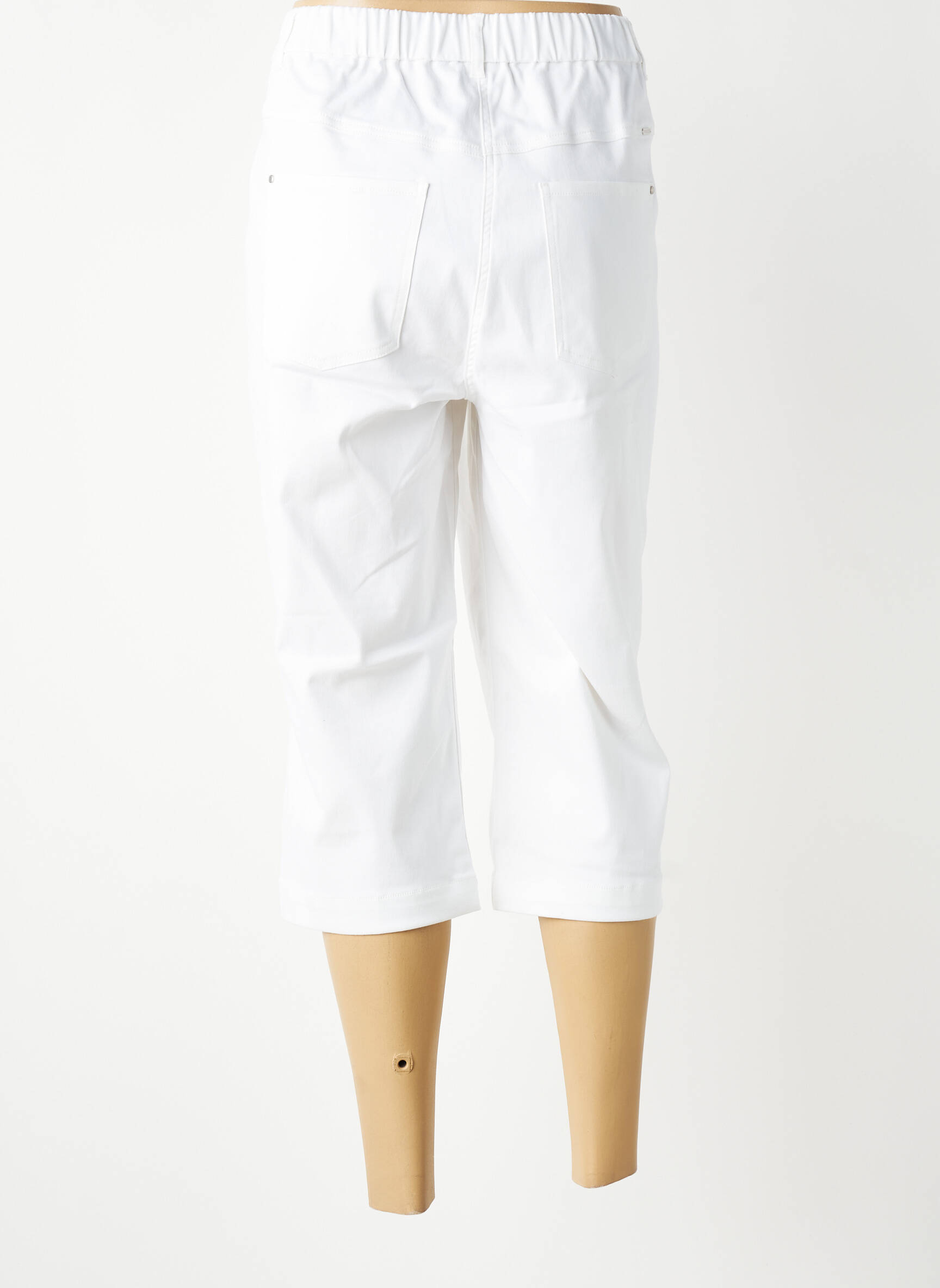 Pantacourt stretch taille normale blanc BRANDTEX femme