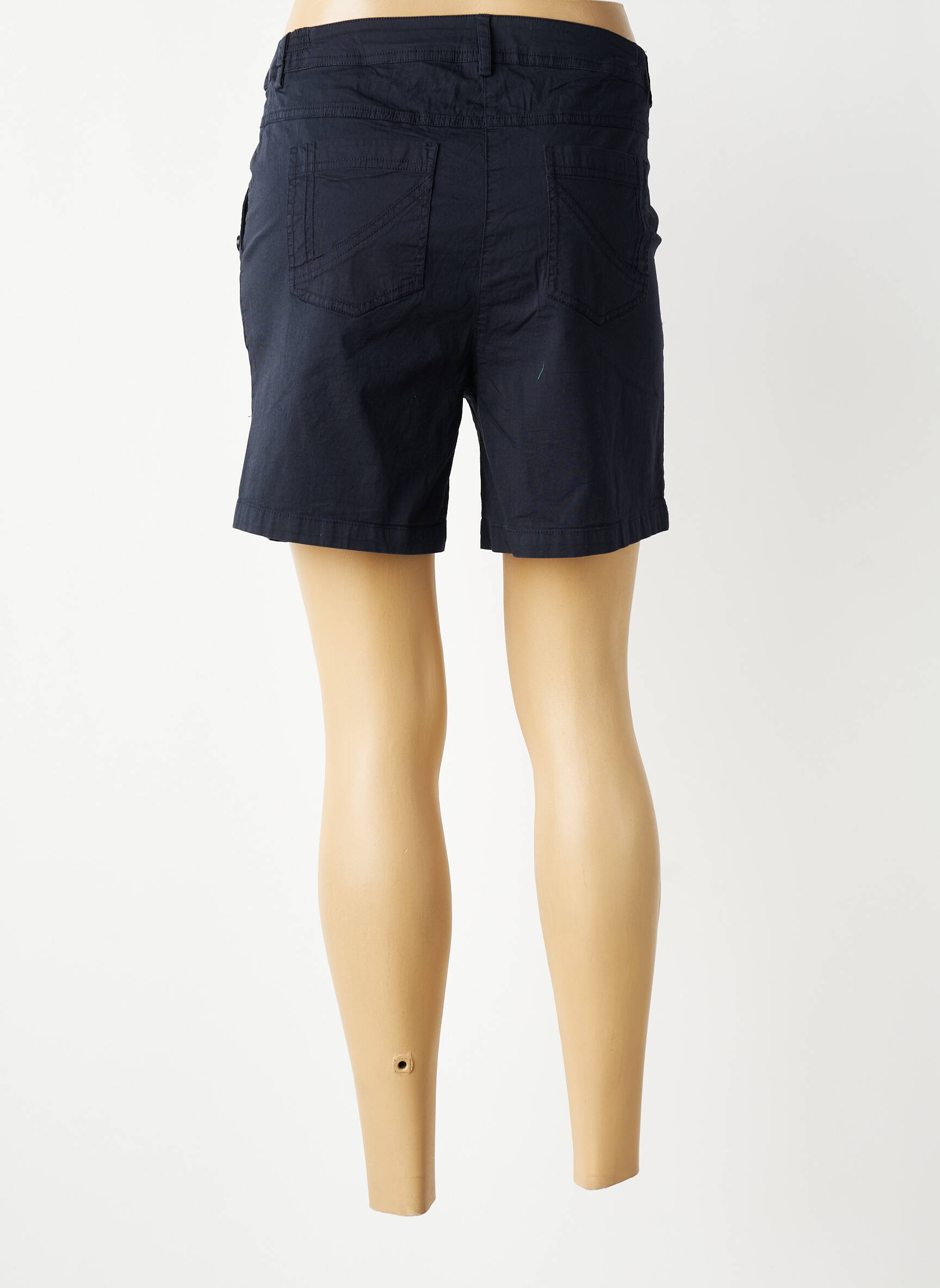 Bermuda tissage popeline taille normale bleu AGATHE & LOUISE femme