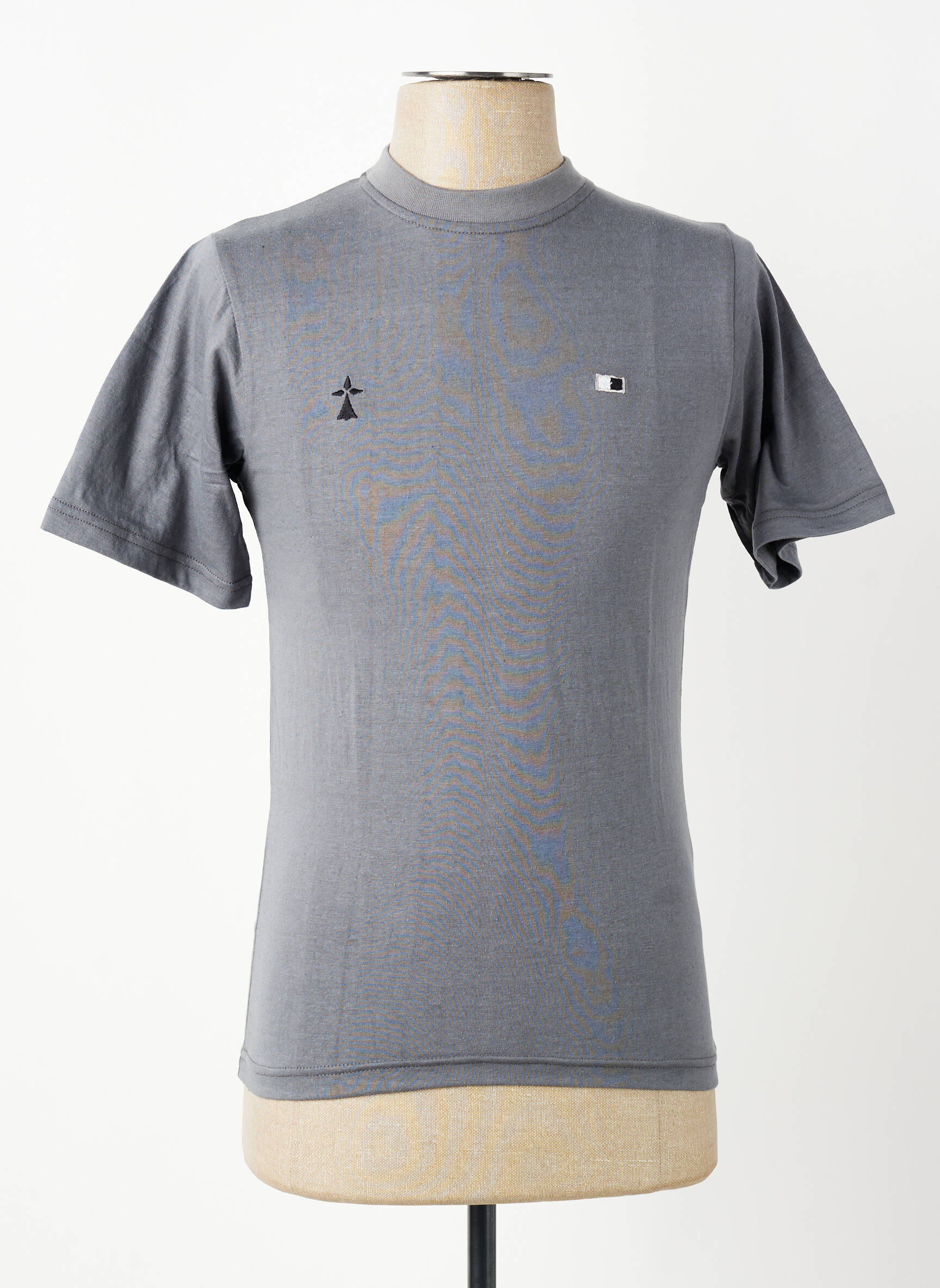 T-shirt broderie manches courtes gris GWEN & BLACK homme