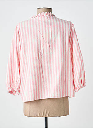 Chemisier coupe droite manches 3/4 rose JUBYLEE femme