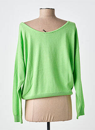 Pull col bateau manches longues vert L'ATELIER D'ANNA femme