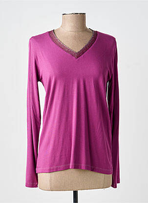 T-shirt manches longues manches longues violet KANOPE femme