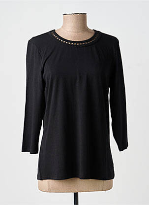 T-shirt manches 3/4 manches 3/4 noir SIGNATURE femme