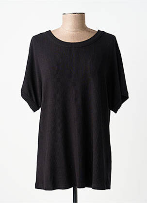 T-shirt coupe droite manches courtes noir CISO femme