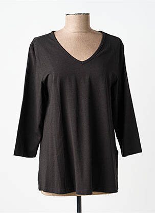 T-shirt manches 3/4 manches 3/4 noir CISO femme