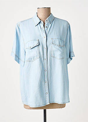 Chemisier manches courtes manches courtes bleu B.YOUNG femme