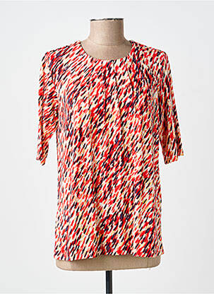 T-shirt imprimé fantaisie manches courtes rouge BRANDTEX femme