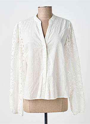 Chemisier coupe droite manches longues beige JULIE GUERLANDE femme