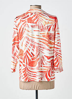 Top stretch manches 3/4 orange HALOGENE femme