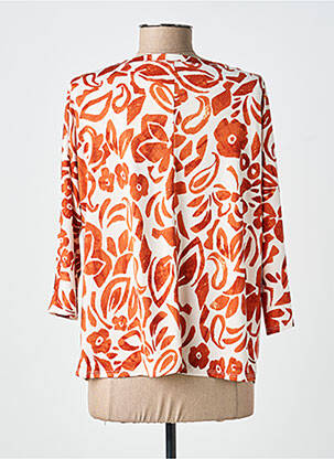 T-shirt manches 3/4 manches 3/4 marron HALOGENE femme