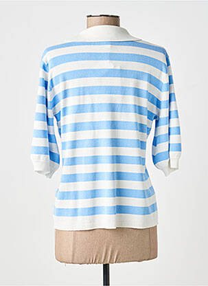 Pull coupe cintrée manches courtes bleu B.YOUNG femme