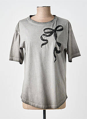 T-shirt coupe droite manches courtes gris JENSEN femme