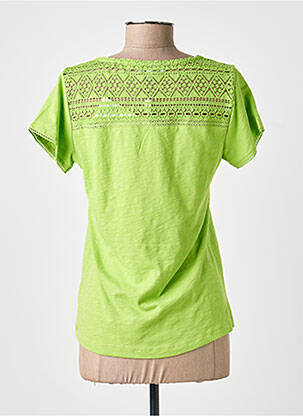 T-shirt col v manches courtes vert AGATHE & LOUISE femme