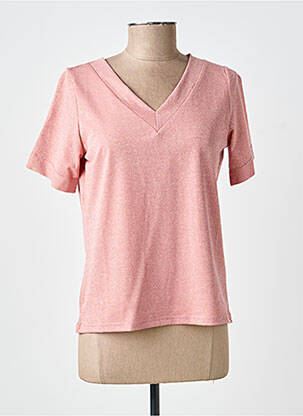 Top stretch manches courtes rose TELMAIL femme