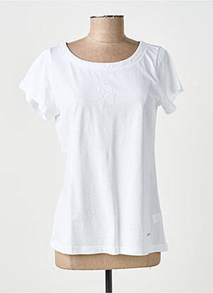 T-shirt stretch manches courtes blanc AGATHE & LOUISE femme
