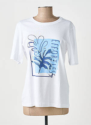 T-shirt sérigraphie manches courtes blanc BRANDTEX femme