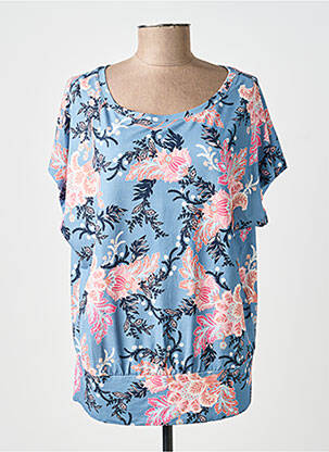 T-shirt coupe droite manches courtes bleu JENSEN femme