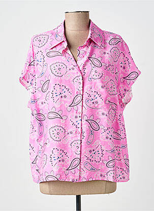 Chemisier manches courtes manches courtes rose JUBYLEE femme