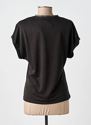 T-shirt col v manches courtes noir B.YOUNG femme