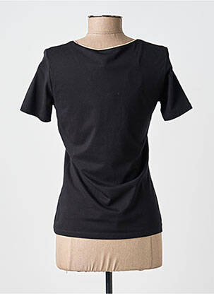 T-shirt col v manches courtes noir JULIE GUERLANDE femme