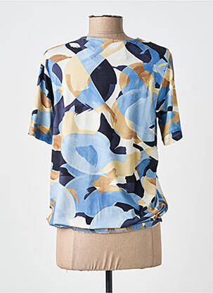 T-shirt imprimé fantaisie manches courtes bleu BRANDTEX femme