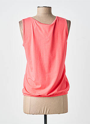 Débardeur stretch sans manche rose SIGNATURE femme
