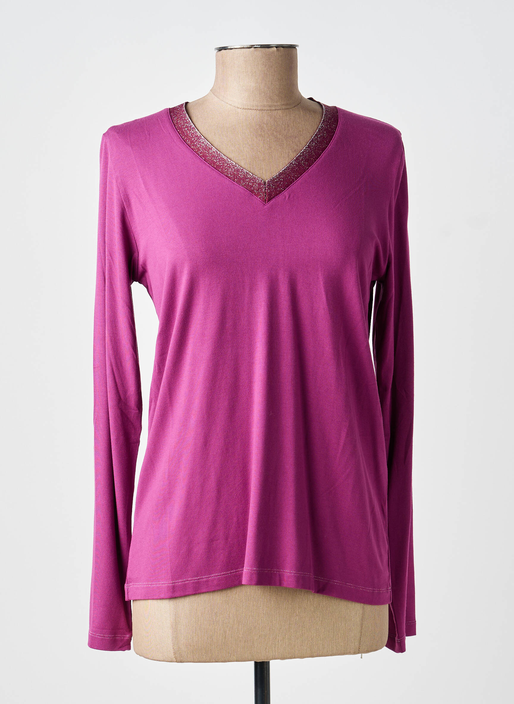 T-shirt manches longues manches longues violet KANOPE femme