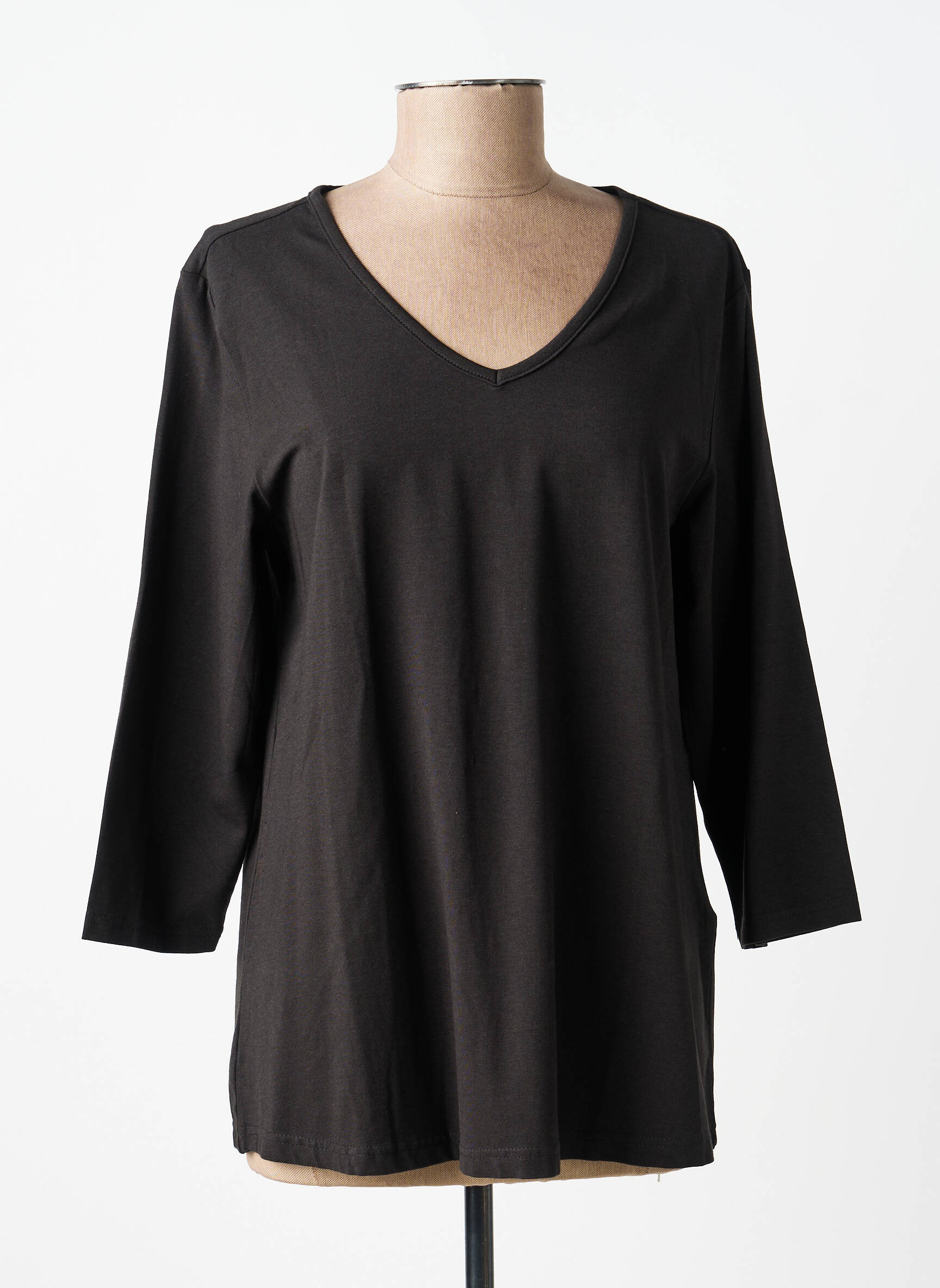 T-shirt manches 3/4 manches 3/4 noir CISO femme