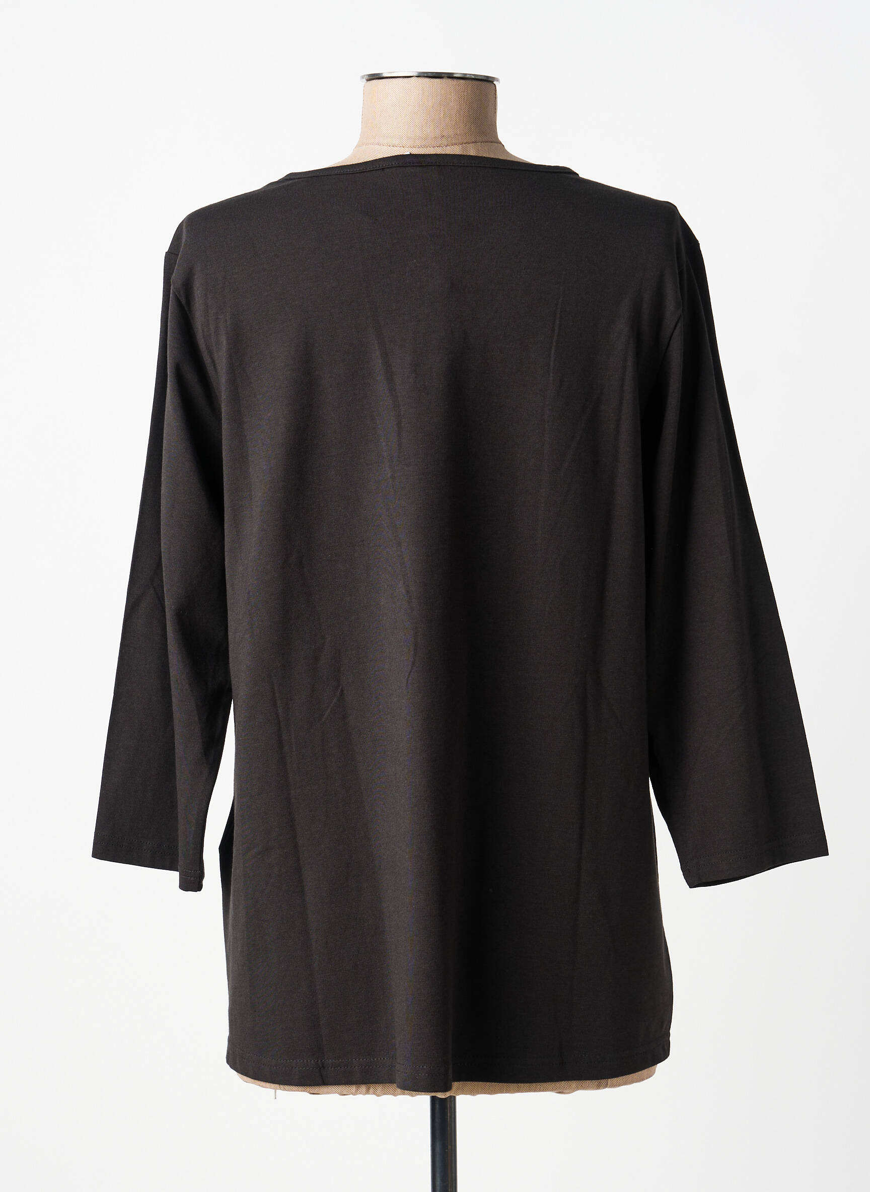T-shirt manches 3/4 manches 3/4 noir CISO femme