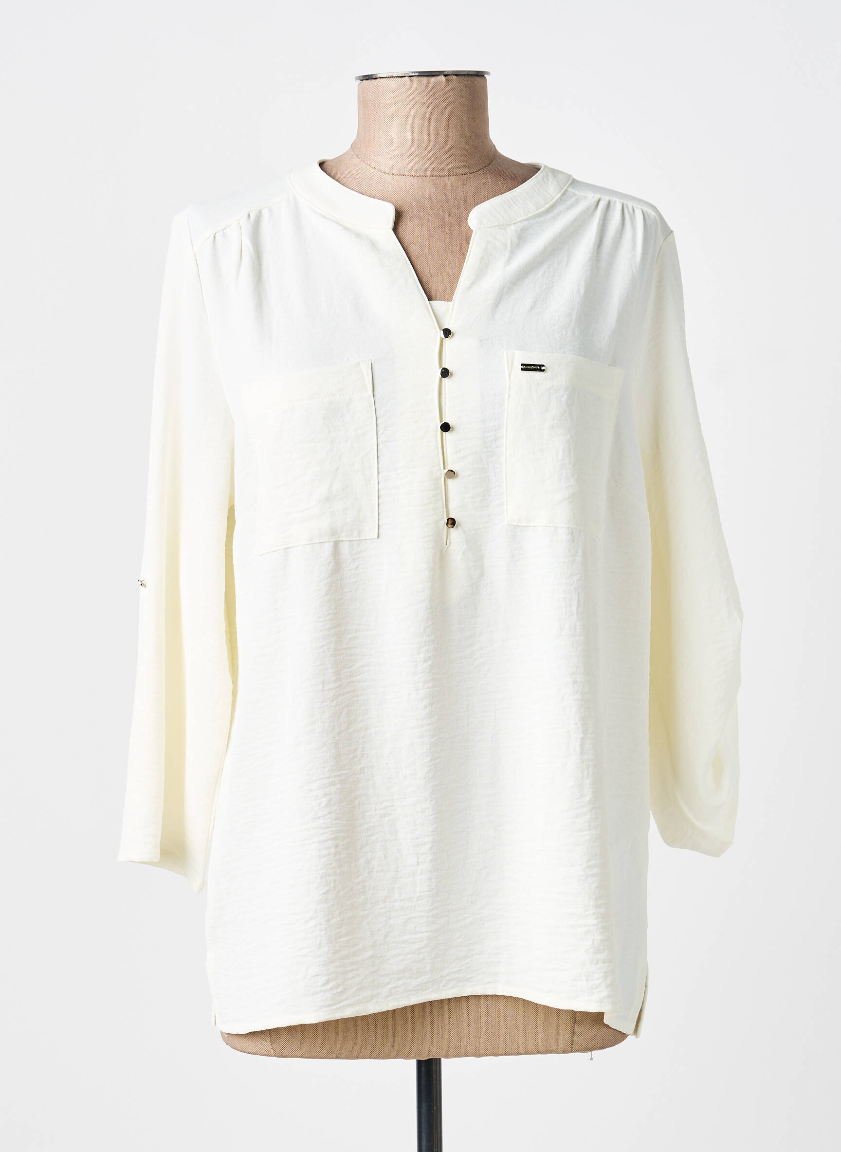 Blouse manches 3/4 manches 3/4 beige MCM femme