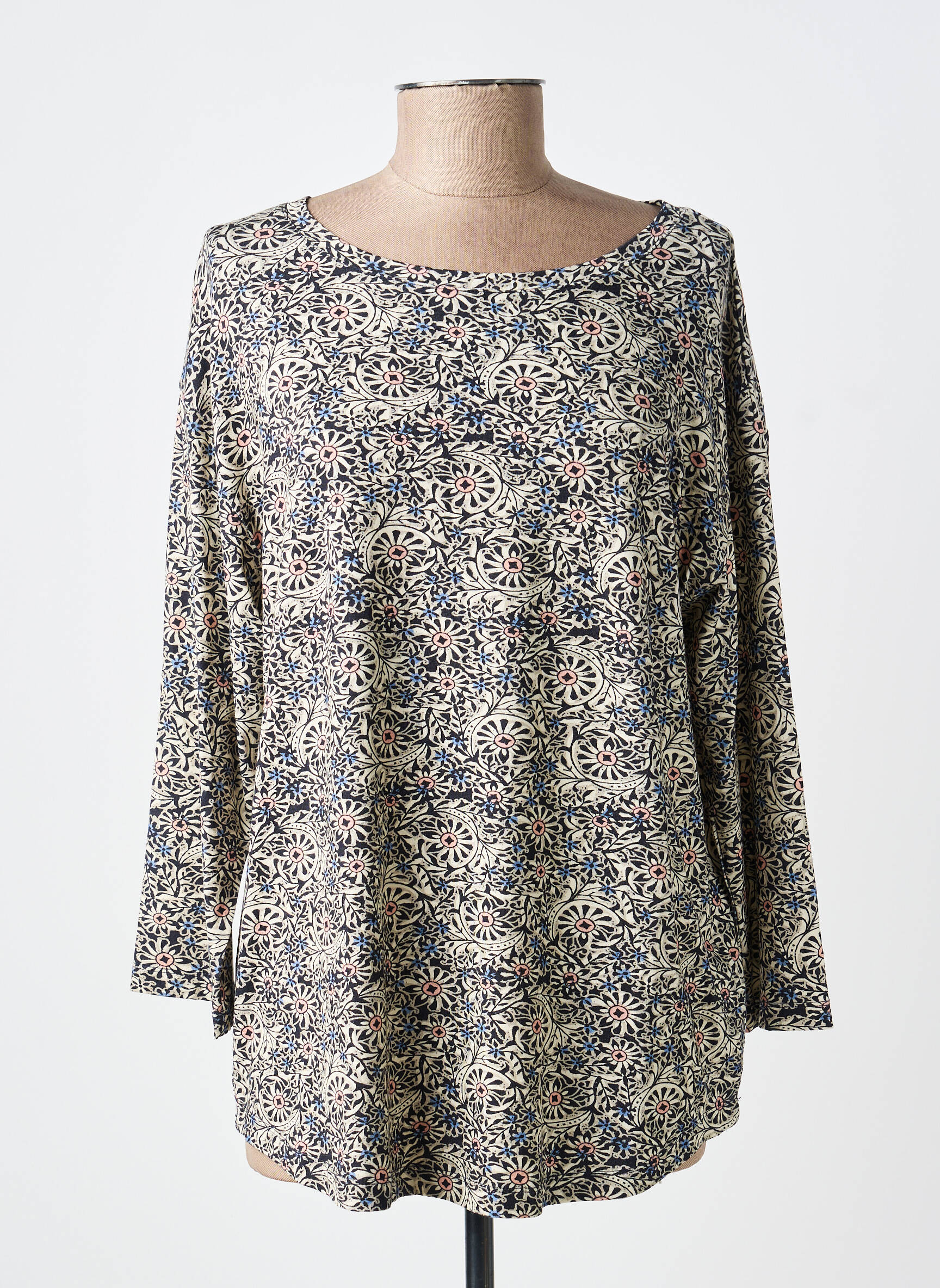 T-shirt manches 3/4 manches 3/4 noir JENSEN femme