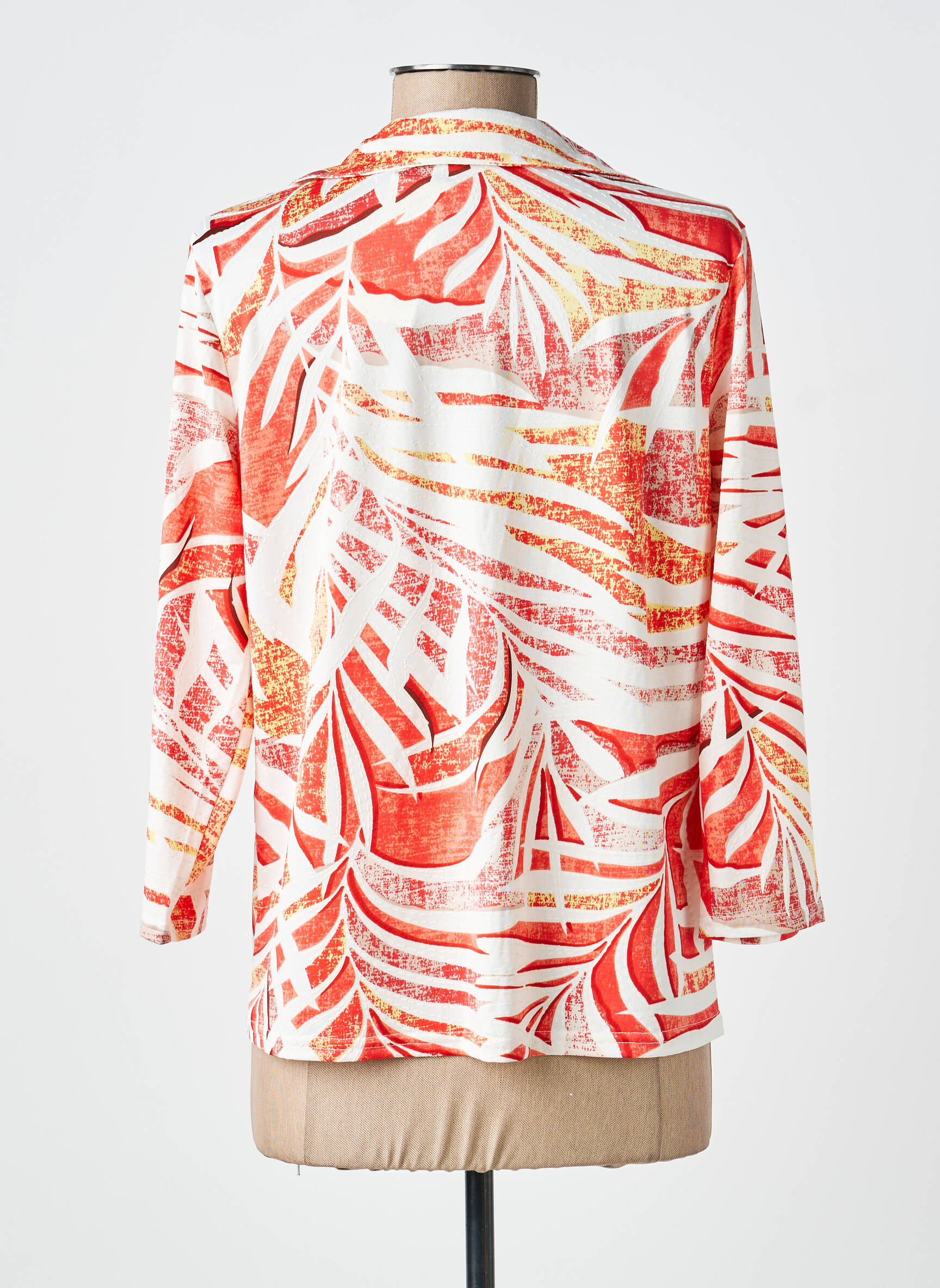 Top stretch manches 3/4 orange HALOGENE femme