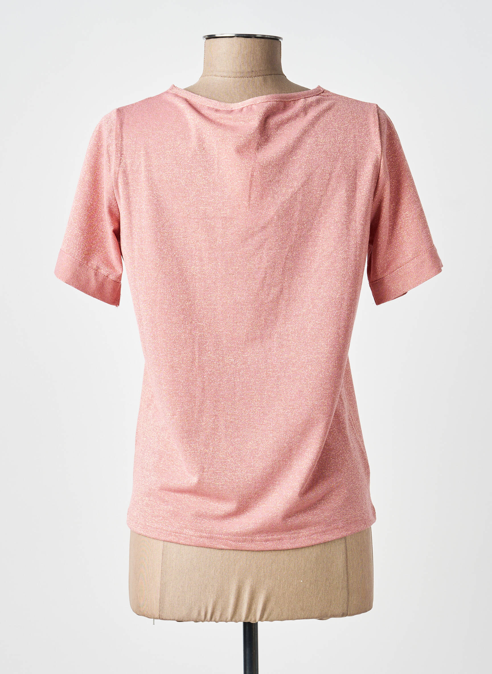 Top stretch manches courtes rose TELMAIL femme