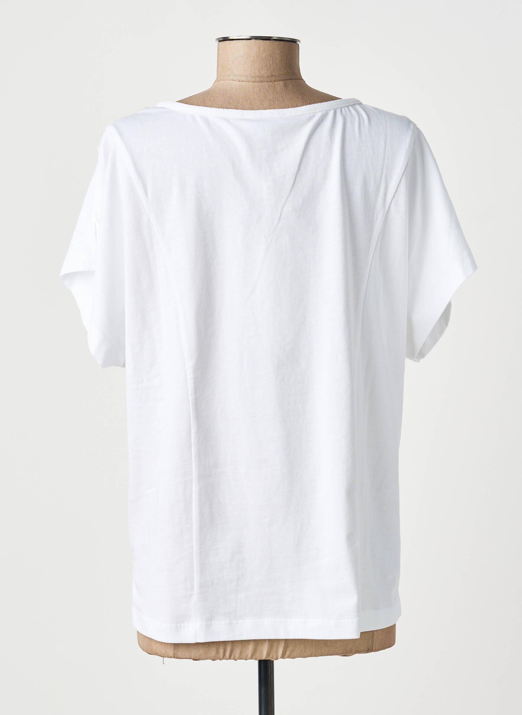 T-shirt coupe droite manches courtes blanc AGATHE & LOUISE femme