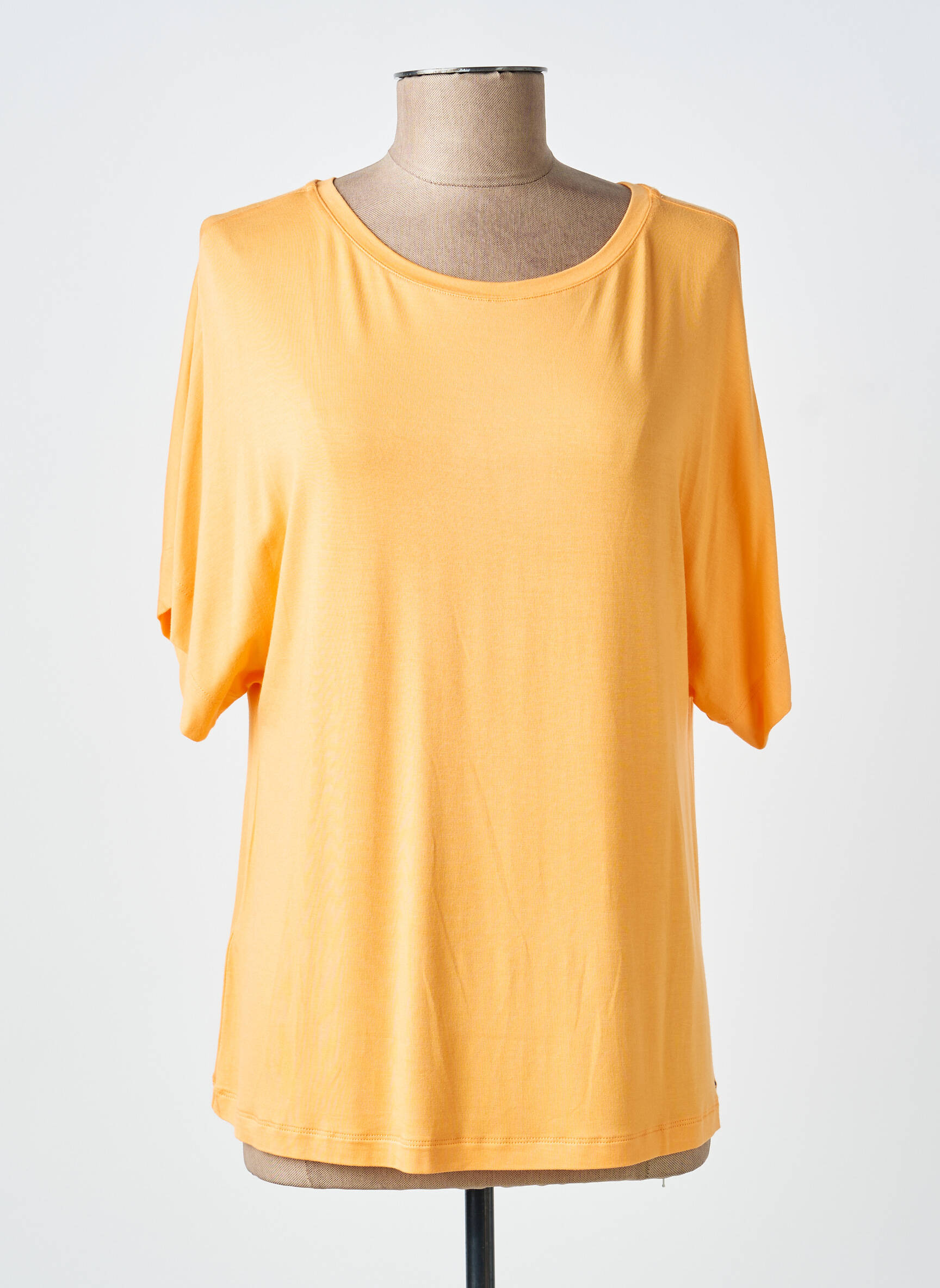 T-shirt coupe droite manches courtes orange SURKANA femme