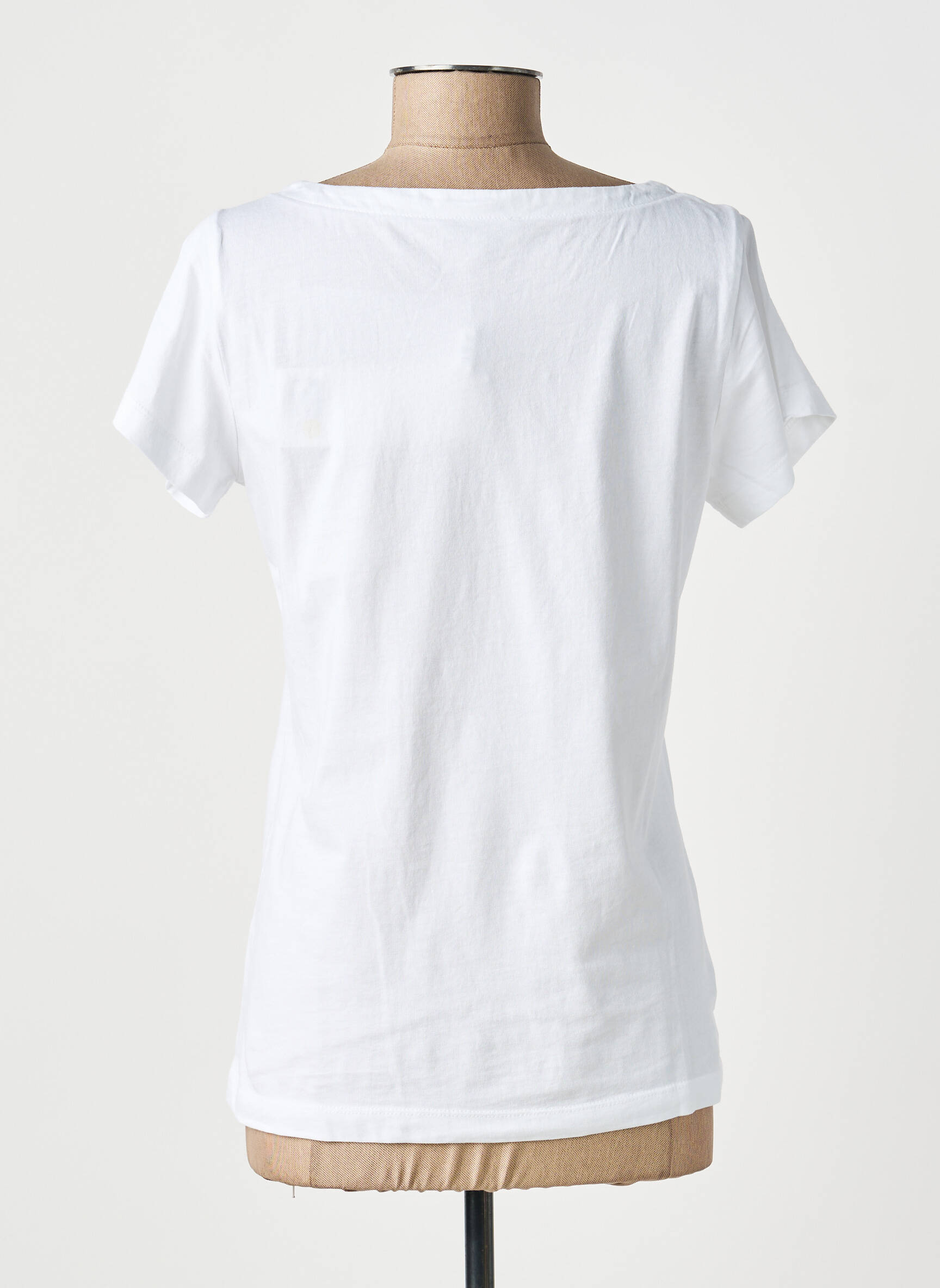 T-shirt stretch manches courtes blanc AGATHE & LOUISE femme